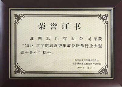 北明軟件成功躋身國內(nèi)信息系統(tǒng)集成及服務(wù)領(lǐng)域最高榮譽(yù)